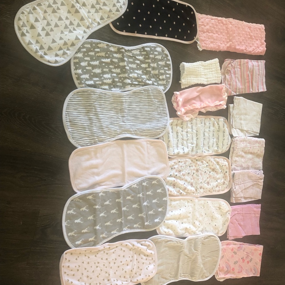 Burp cloths/ receiving blankets